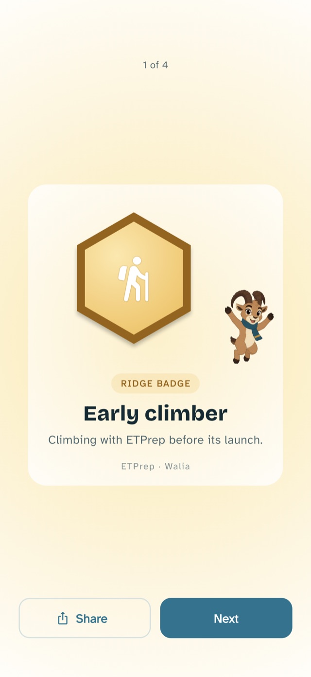 A badge celebration